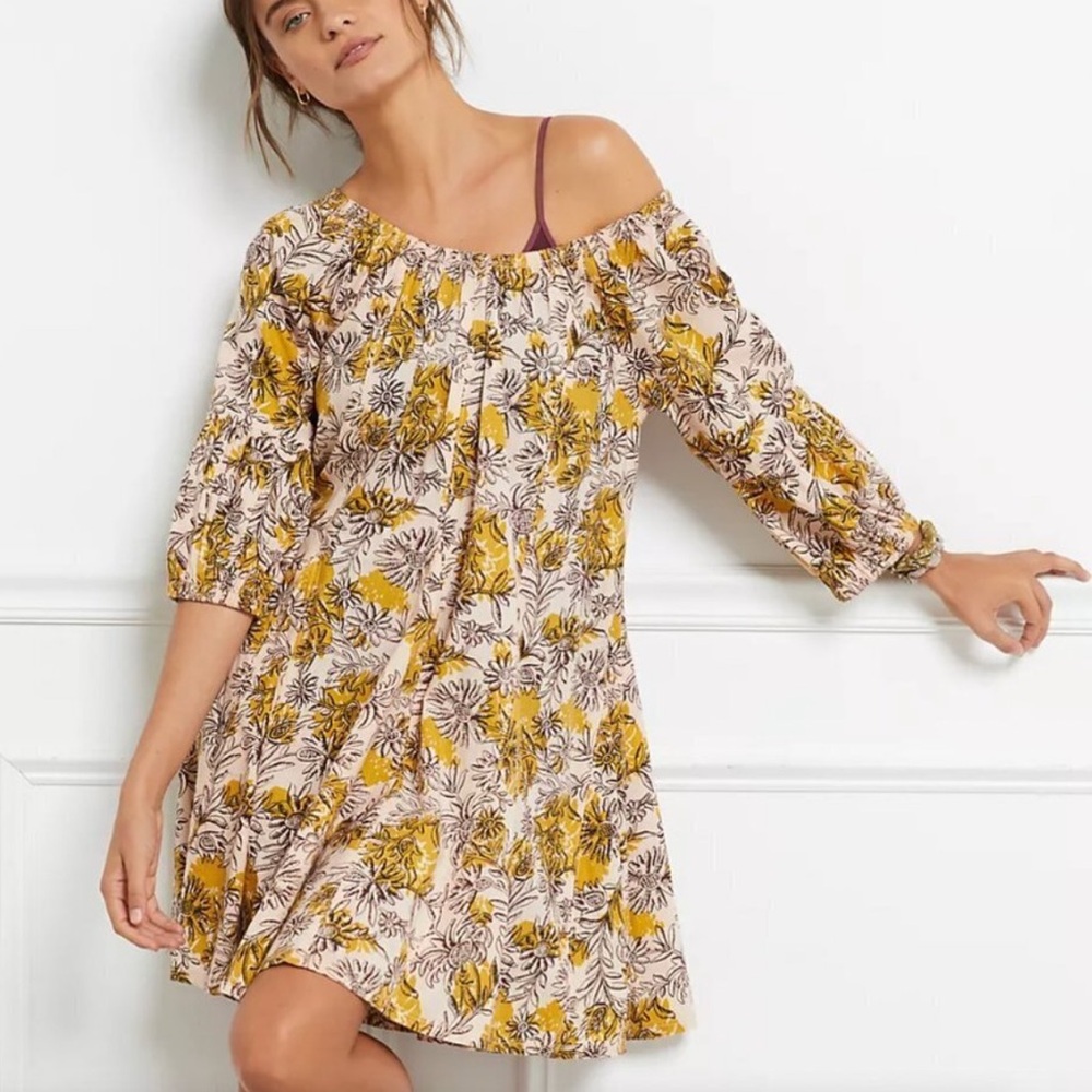 Daily Practice by Anthropologie Mollie Tunic Dress Floral Printed Size Medium